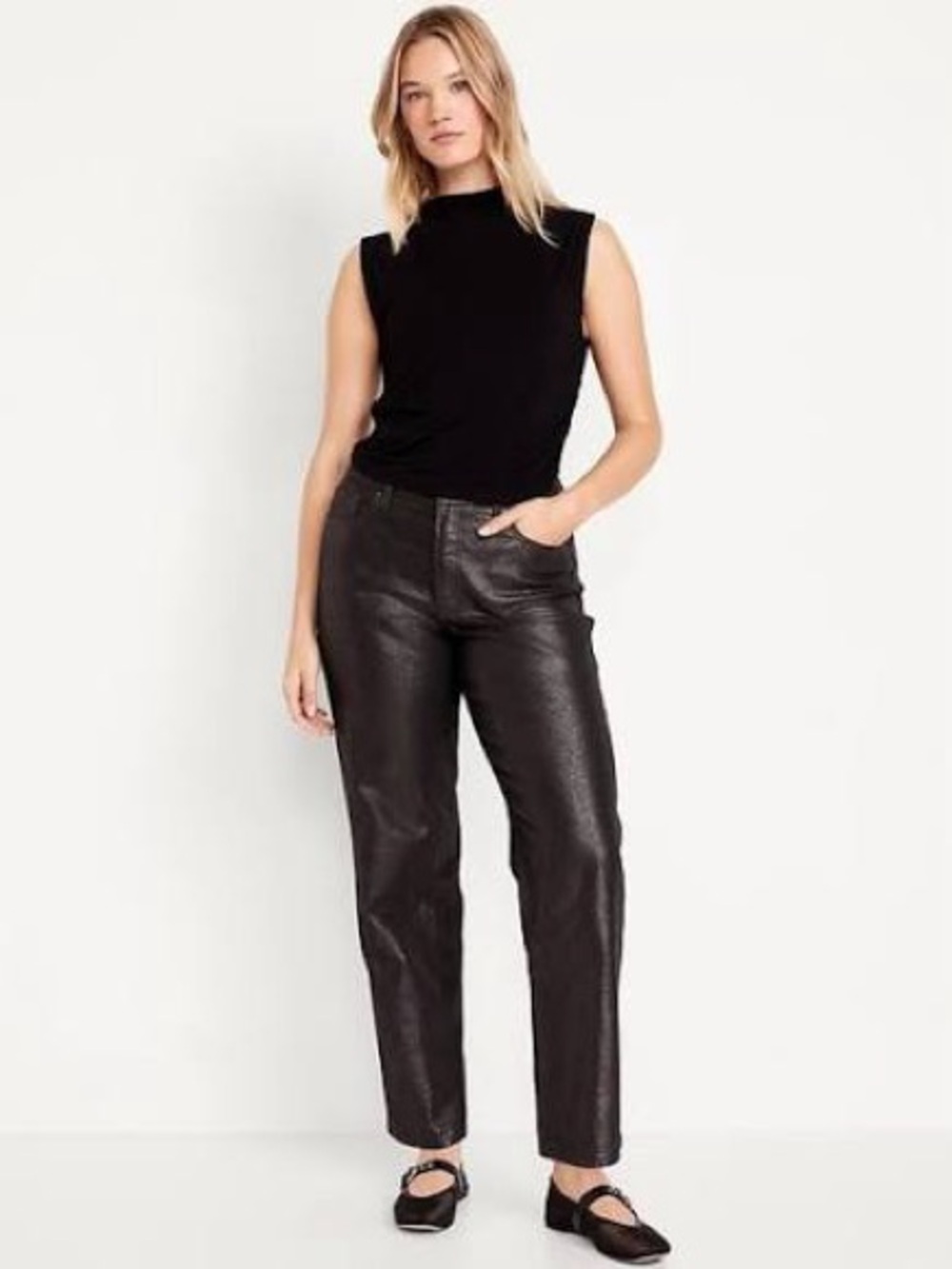 Old Navy Shimmery Brown Cropped Jeans - Picture 4 of 5